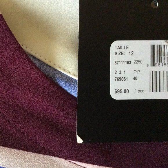 NWT- Michel Studio Striped Dress Sz. 12 (Equivalent to 0X) - Picture 6 of 10